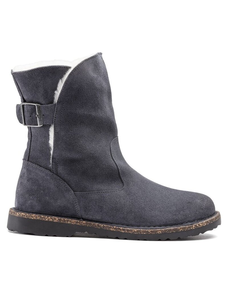BIRKENSTOCK UPPSALA SHEARLING GRAPHITE/NATURAL SUEDE