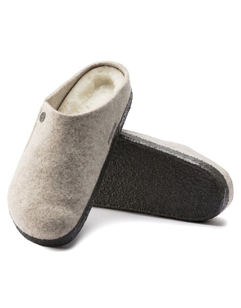 BIRKENSTOCK ZERMATT SHEARLING-EGGSHELL/NATURAL WOOD