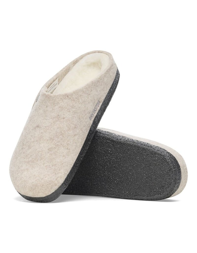 BIRKENSTOCK ZERMATT SHEARLING-EGGSHELL/NATURAL WOOD