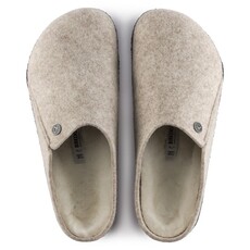 BIRKENSTOCK ZERMATT SHEARLING-EGGSHELL/NATURAL WOOD