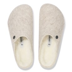 BIRKENSTOCK ZERMATT SHEARLING-EGGSHELL/NATURAL WOOD