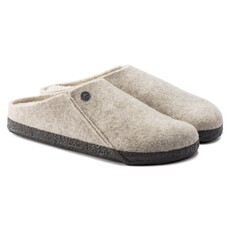 BIRKENSTOCK ZERMATT SHEARLING-EGGSHELL/NATURAL WOOD