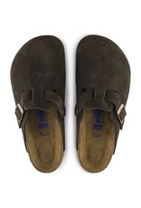 BIRKENSTOCK BOSTON SOFT FOOTBED SUEDE LEATHER-MOCHA