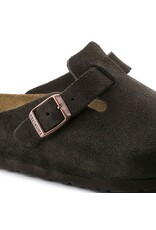 BIRKENSTOCK BOSTON SOFT FOOTBED SUEDE LEATHER-MOCHA