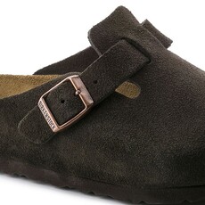 BIRKENSTOCK BOSTON SOFT FOOTBED SUEDE LEATHER-MOCHA