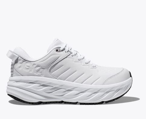 HOKA ONE ONE WOMEN'S BONDI SLIP RESISTANT-WHITE