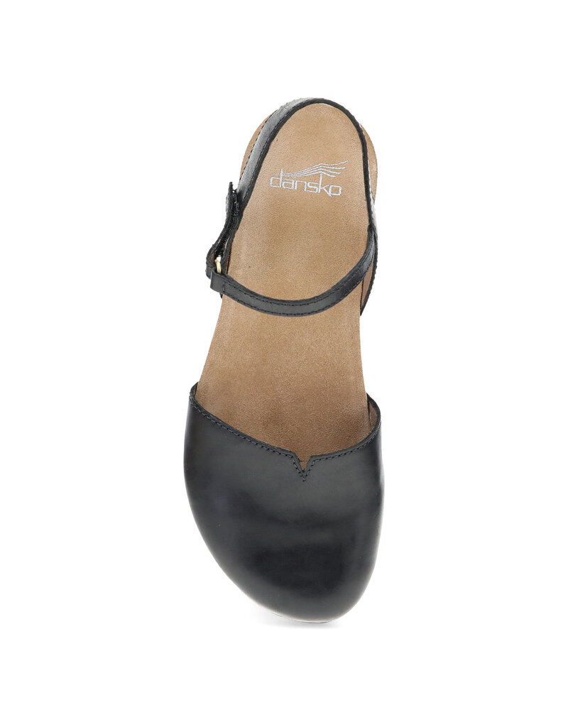 DANSKO WOMEN'S ROWAN BLACK WAXY BURNISHED