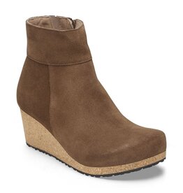 BIRKENSTOCK EBBA NATURAL LEATHER-DARK TEA