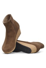 BIRKENSTOCK EBBA NATURAL LEATHER-DARK TEA