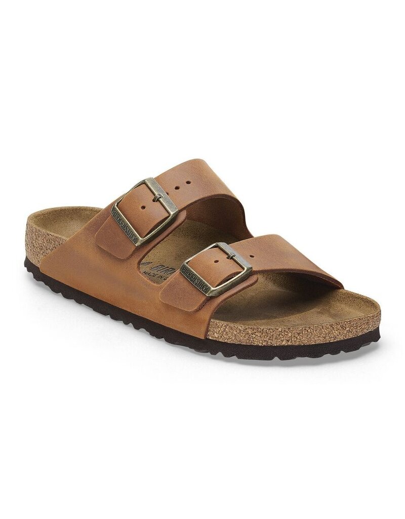 BIRKENSTOCK ARIZONA OILED LEATHER-COGNAC