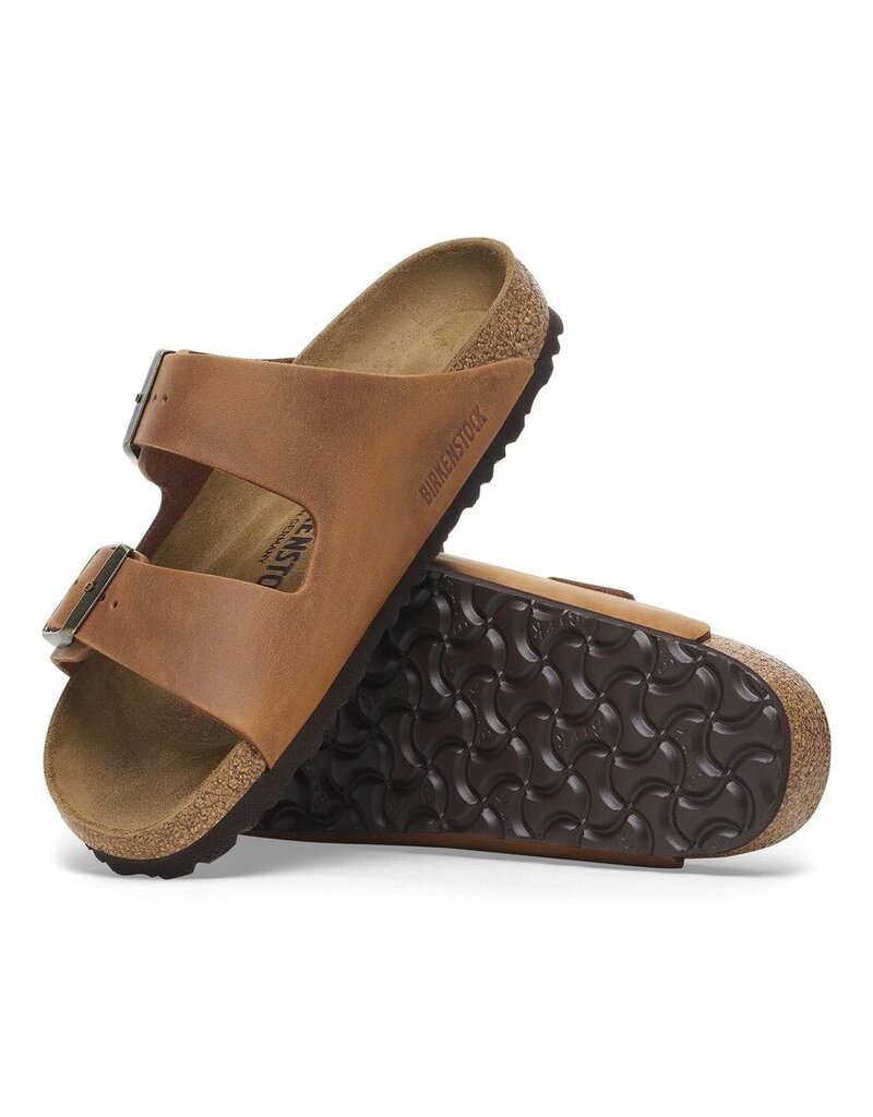 BIRKENSTOCK ARIZONA OILED LEATHER-COGNAC