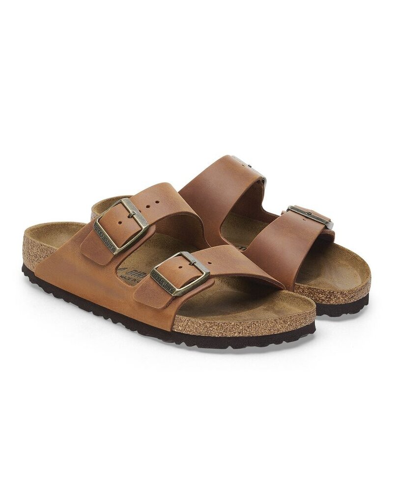 BIRKENSTOCK ARIZONA OILED LEATHER-COGNAC