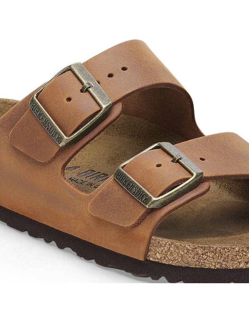 BIRKENSTOCK ARIZONA OILED LEATHER-COGNAC