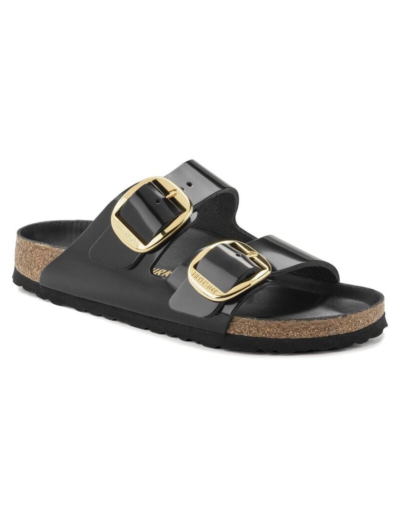 BIRKENSTOCK ARIZONA BIG BUCKLE NATURAL PATENT LEATHER-HIGH SHINE BLACK