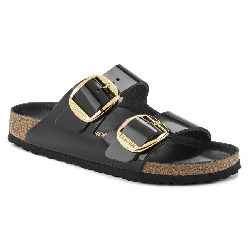 BIRKENSTOCK ARIZONA BIG BUCKLE NATURAL PATENT LEATHER-HIGH SHINE BLACK