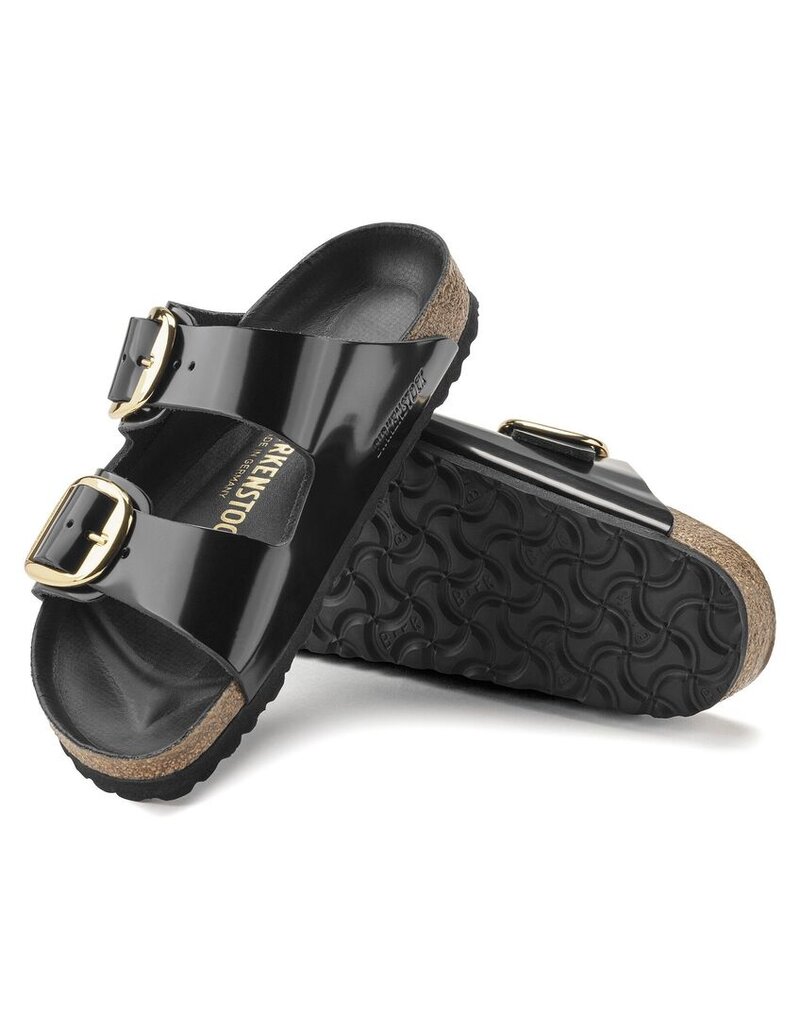 BIRKENSTOCK ARIZONA BIG BUCKLE NATURAL PATENT LEATHER-HIGH SHINE BLACK
