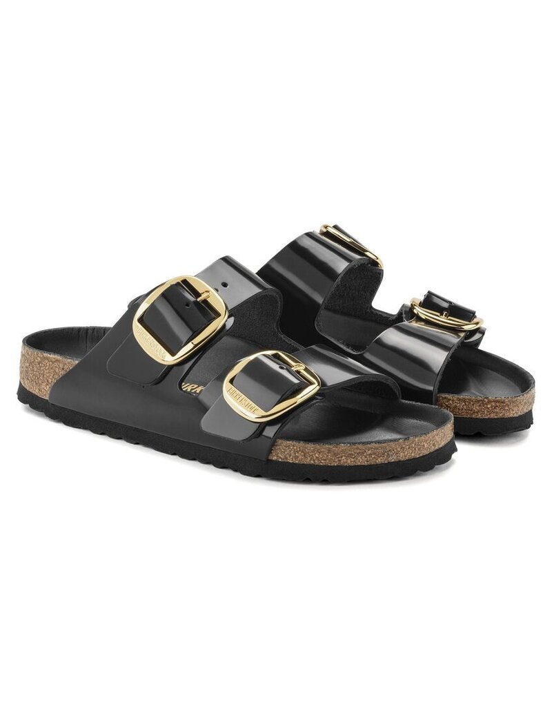 BIRKENSTOCK ARIZONA BIG BUCKLE NATURAL PATENT LEATHER-HIGH SHINE BLACK