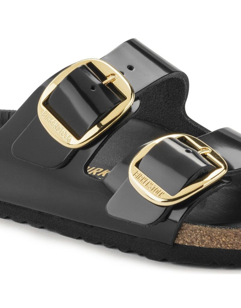 BIRKENSTOCK ARIZONA BIG BUCKLE NATURAL PATENT LEATHER-HIGH SHINE BLACK