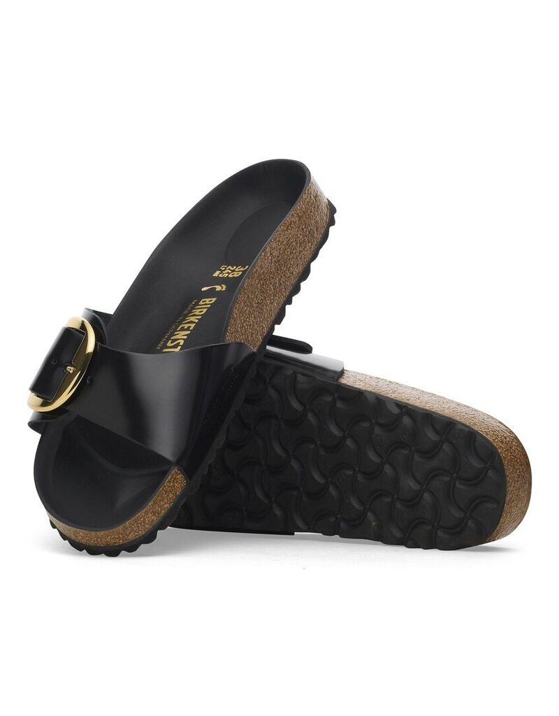 BIRKENSTOCK MADRID BIG BUCKLE NATURAL PATENT LEATHER-HIGH SHINE BLACK