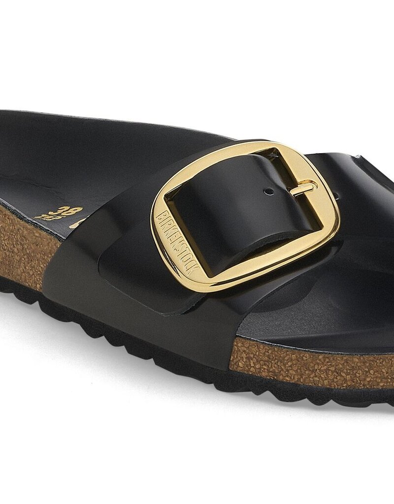 BIRKENSTOCK MADRID BIG BUCKLE NATURAL PATENT LEATHER-HIGH SHINE BLACK