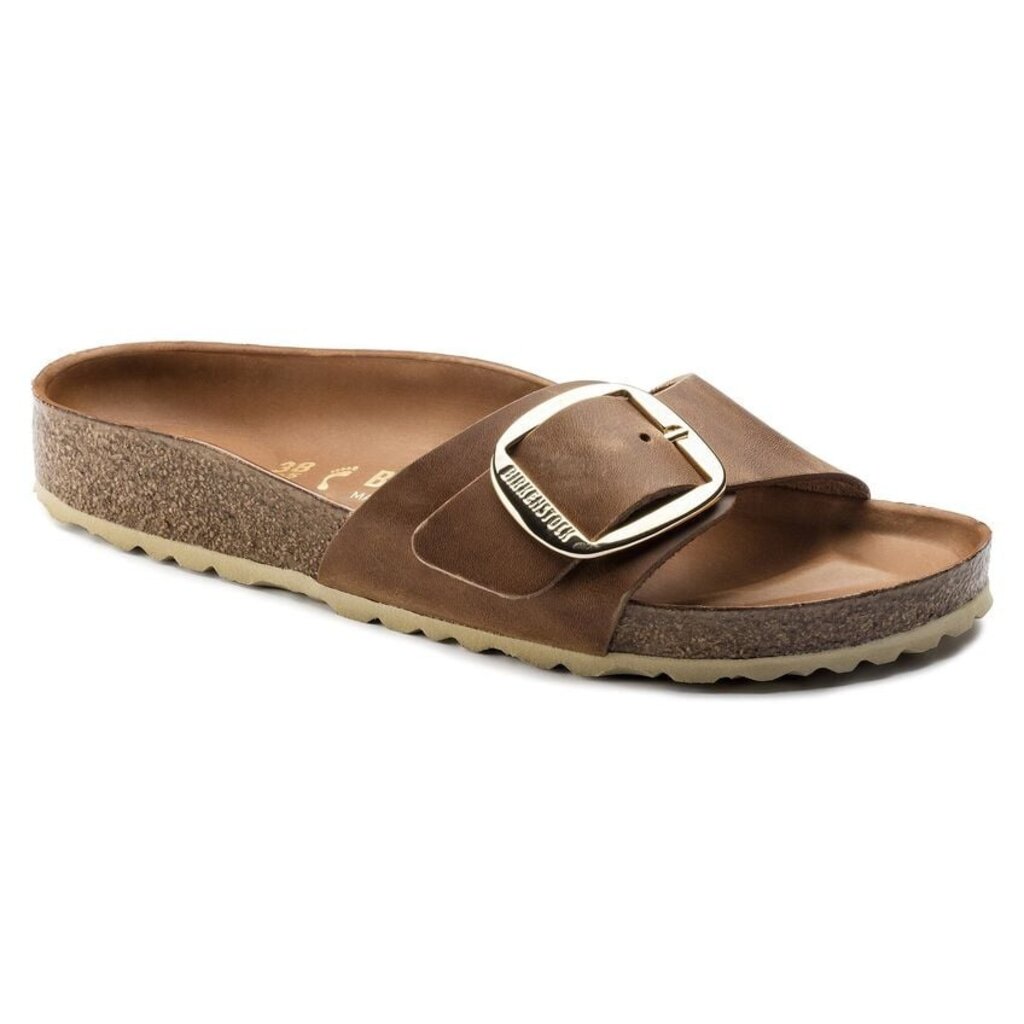 BIRKENSTOCK MADRID BIG BUCKLE OILED LEATHER-COGNAC