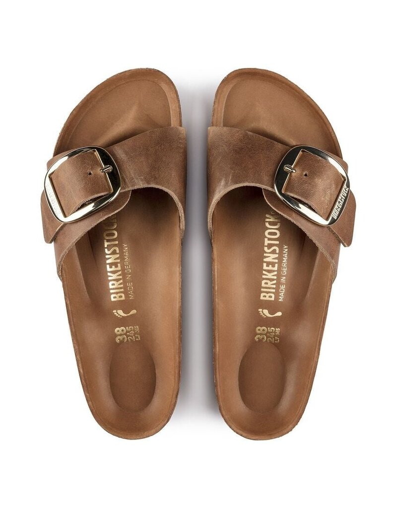 BIRKENSTOCK MADRID BIG BUCKLE OILED LEATHER-COGNAC
