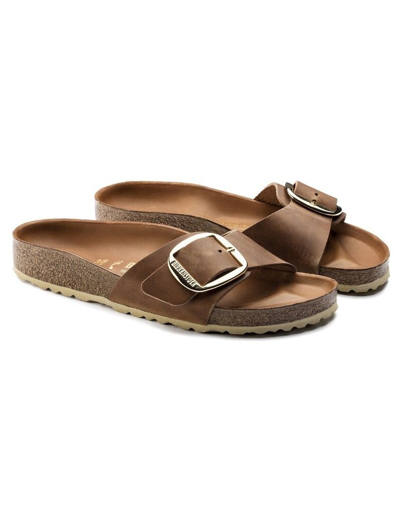 BIRKENSTOCK MADRID BIG BUCKLE OILED LEATHER-COGNAC
