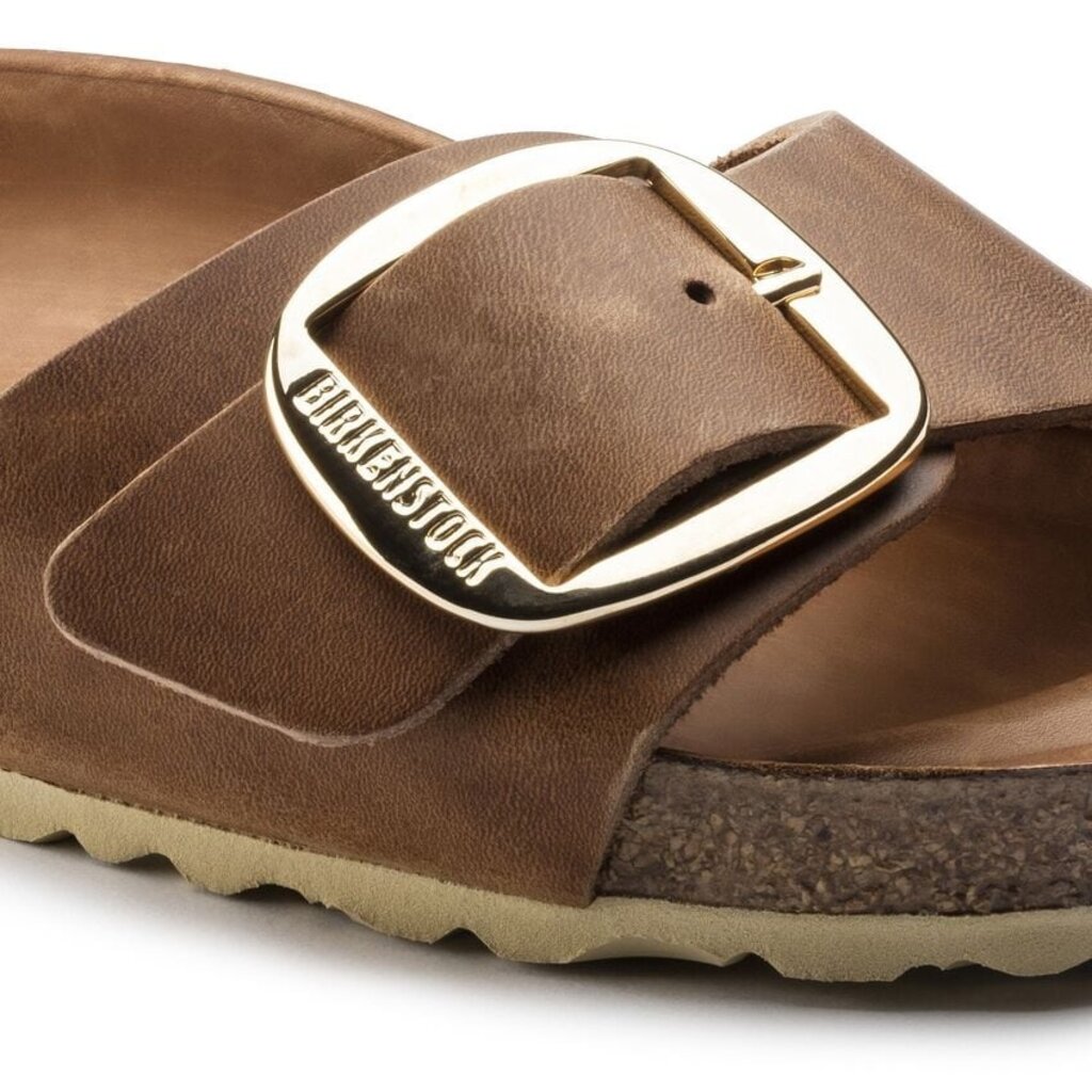 BIRKENSTOCK MADRID BIG BUCKLE OILED LEATHER-COGNAC