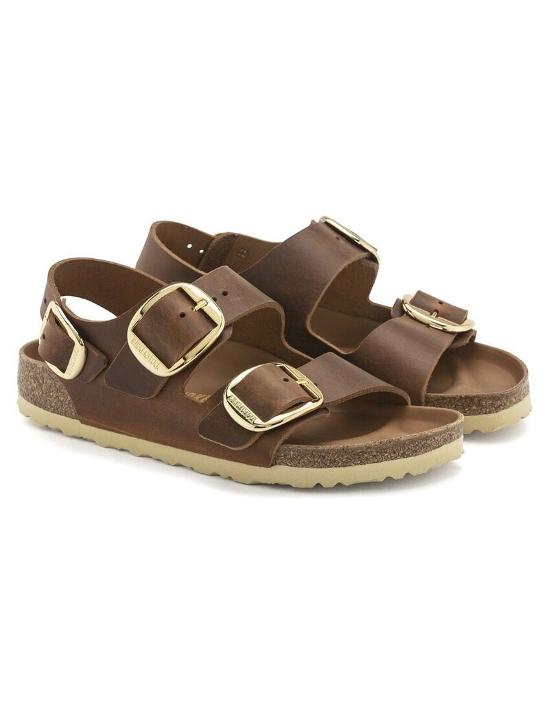 BIRKENSTOCK MILANO BIG BUCKLE COGNAC OILED LEATHER