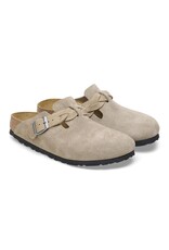 BIRKENSTOCK BOSTON BRAID SUEDE TAUPE