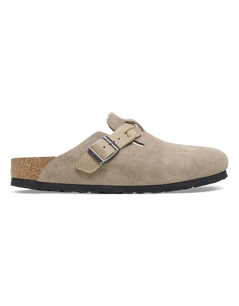 BIRKENSTOCK BOSTON BRAID SUEDE TAUPE