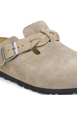 BIRKENSTOCK BOSTON BRAID SUEDE TAUPE