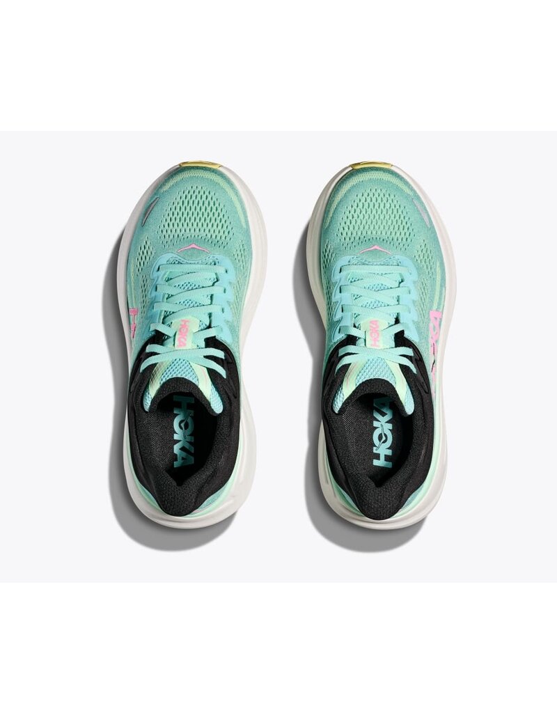 HOKA ONE ONE WOMEN'S BONDI 9-BLUE SPARK/MINT FLUORIDE