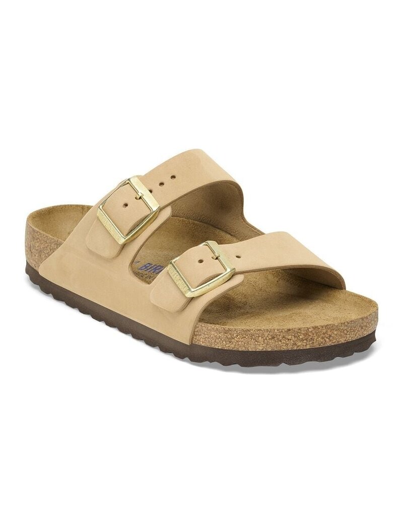 BIRKENSTOCK ARIZONA SOFT FOOTBED SANDCASTLE NUBUCK