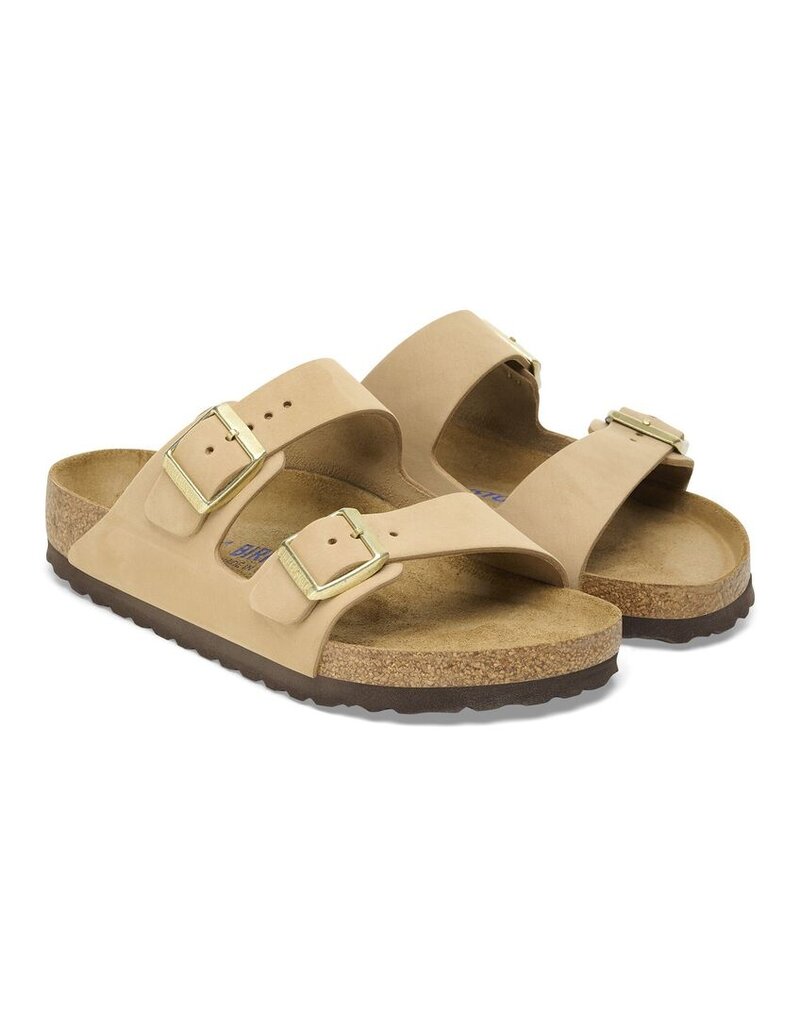BIRKENSTOCK ARIZONA SOFT FOOTBED SANDCASTLE NUBUCK