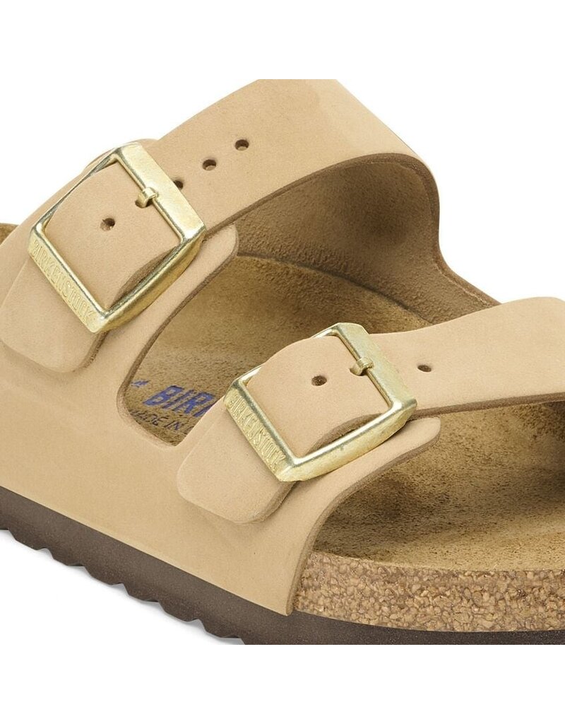 BIRKENSTOCK ARIZONA SOFT FOOTBED SANDCASTLE NUBUCK
