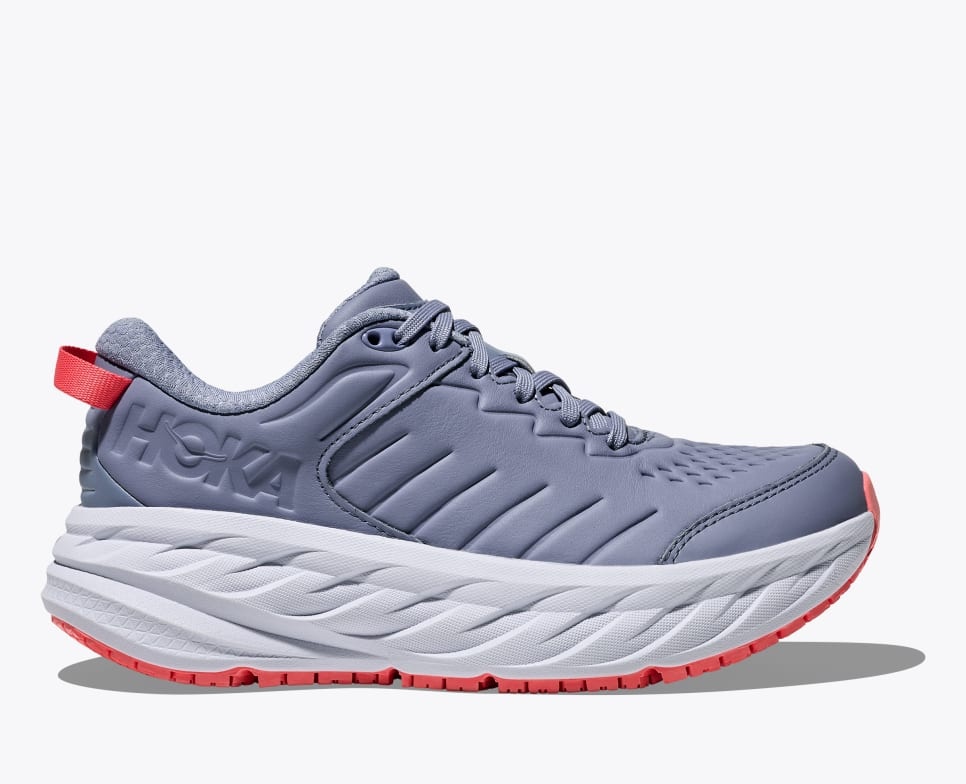 HOKA ONE ONE WOMEN'S BONDI SLIP-RESISTANT-MOONLIGHT/PALE DUSK
