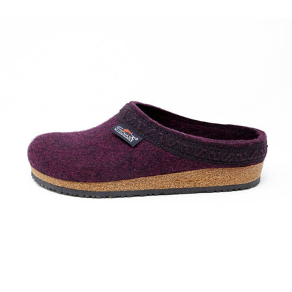 STEGMANN WOMEN'S ORIGINAL 108 WOOL CLOG-DARK MAGENTA