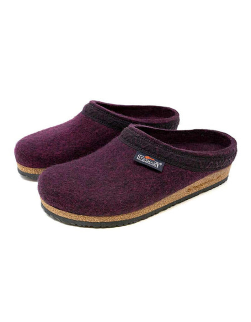 STEGMANN WOMEN'S ORIGINAL 108 WOOL CLOG-DARK MAGENTA