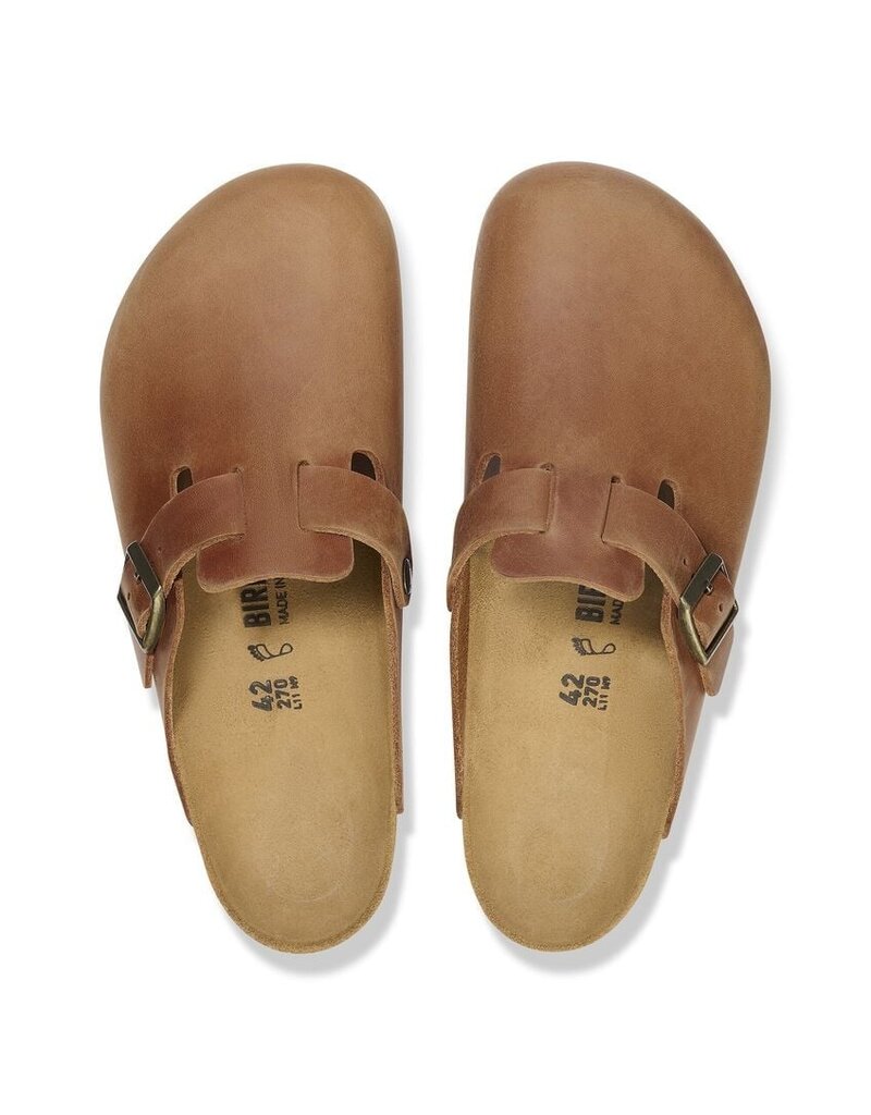 BIRKENSTOCK BOSTON OILED LEATHER-COGNAC