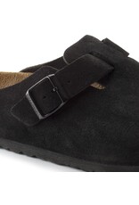 BIRKENSTOCK BOSTON SOFT FOOTBED SUEDE LEATHER-BLACK