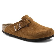 BIRKENSTOCK BOSTON SOFT FOOTBED SUEDE LEATHER-MINK