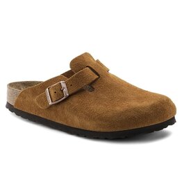 BIRKENSTOCK BOSTON SOFT FOOTBED SUEDE LEATHER-MINK