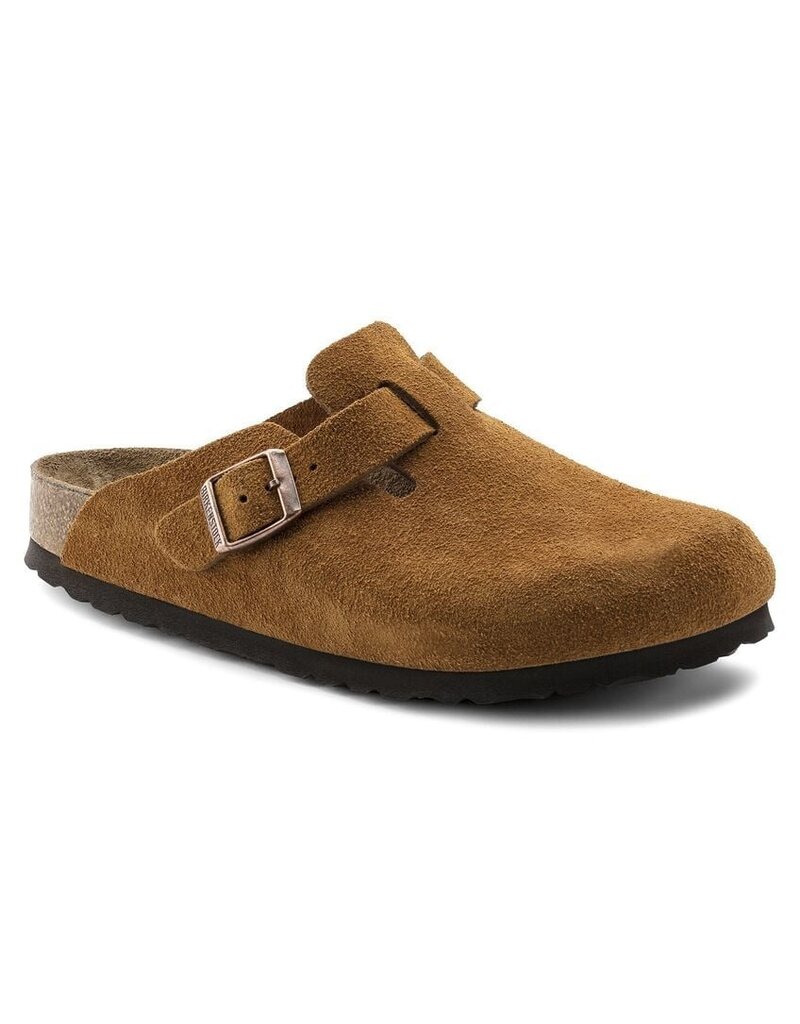 BIRKENSTOCK BOSTON SOFT FOOTBED SUEDE LEATHER-MINK