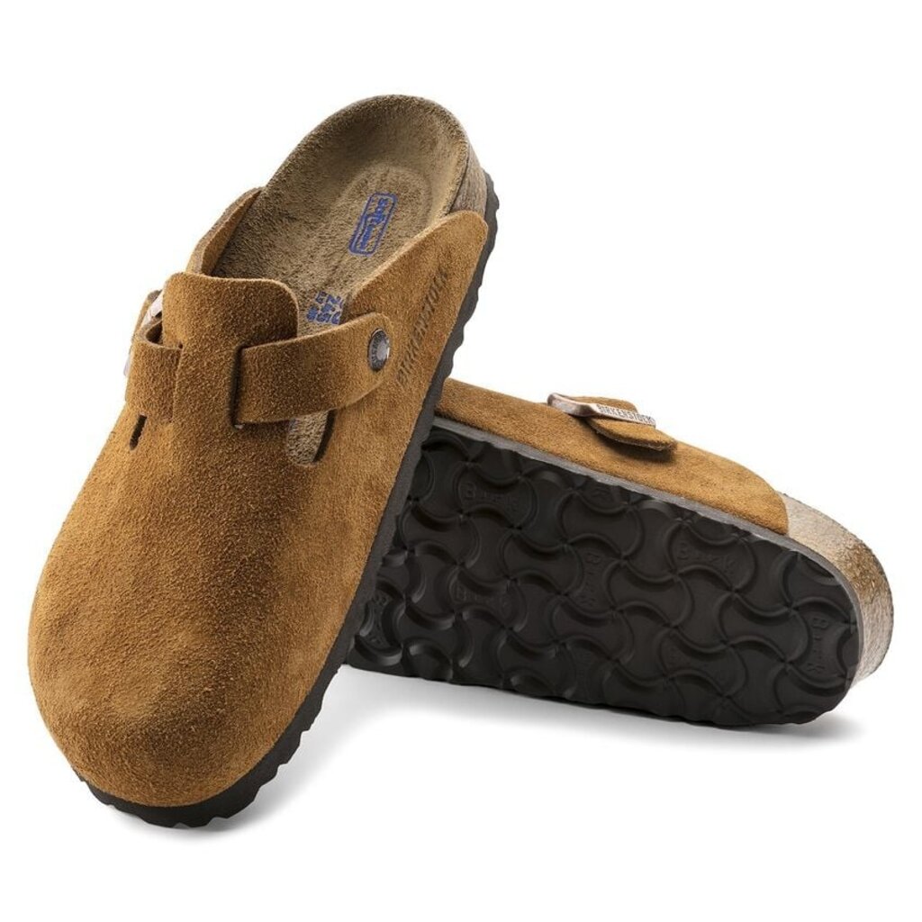 BIRKENSTOCK BOSTON SOFT FOOTBED SUEDE LEATHER-MINK