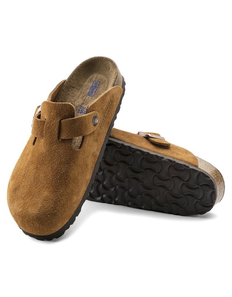 BIRKENSTOCK BOSTON SOFT FOOTBED SUEDE LEATHER-MINK
