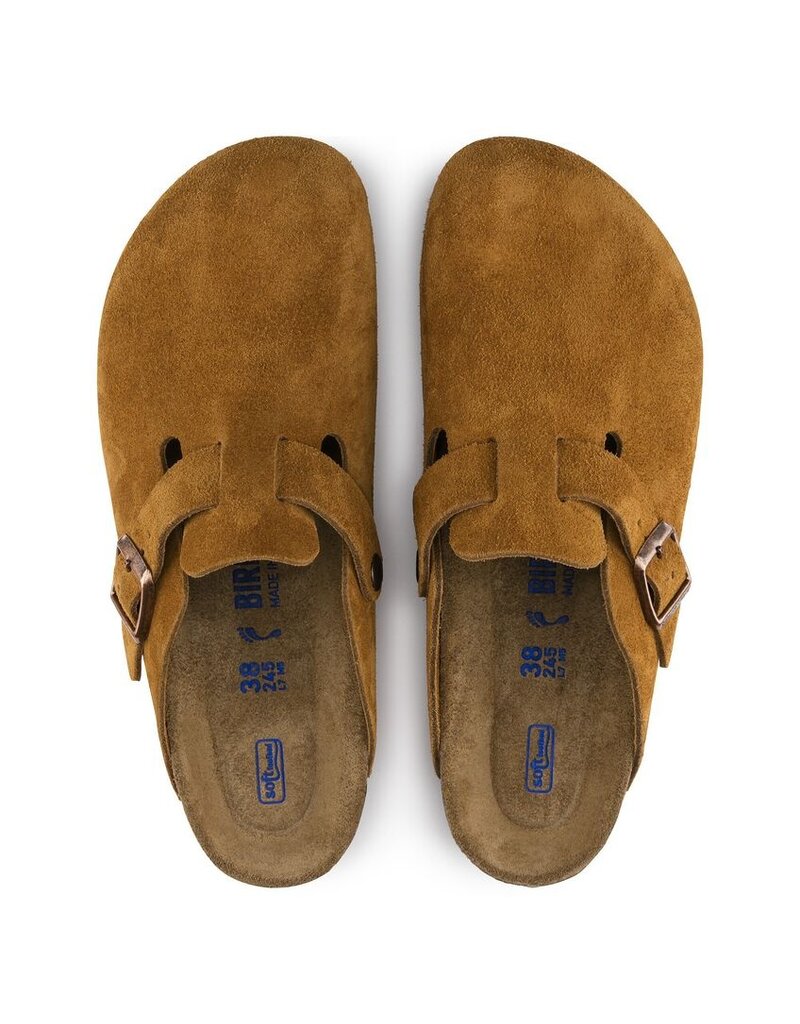 BIRKENSTOCK BOSTON SOFT FOOTBED SUEDE LEATHER-MINK