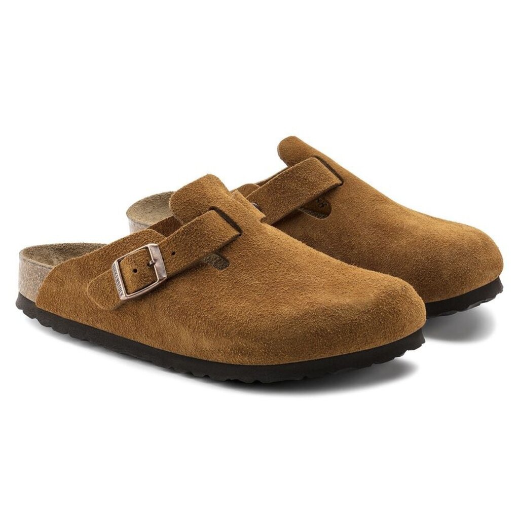 BIRKENSTOCK BOSTON SOFT FOOTBED SUEDE LEATHER-MINK