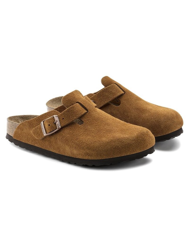 BIRKENSTOCK BOSTON SOFT FOOTBED SUEDE LEATHER-MINK