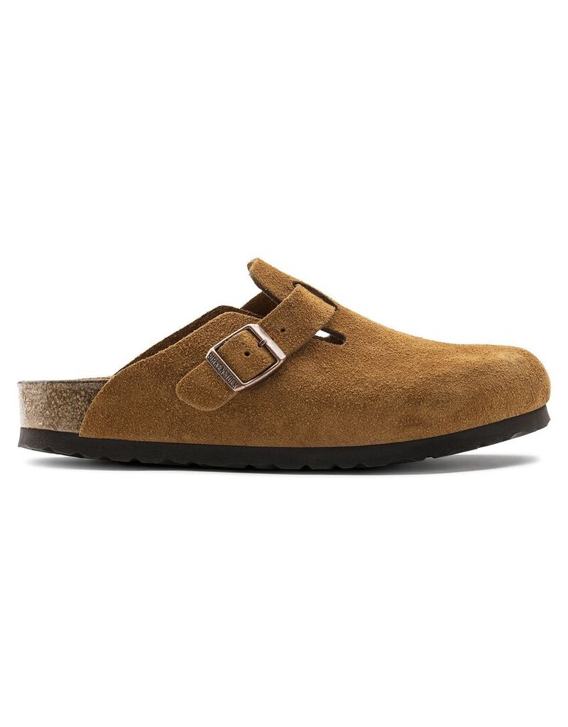 BIRKENSTOCK BOSTON SOFT FOOTBED SUEDE LEATHER-MINK